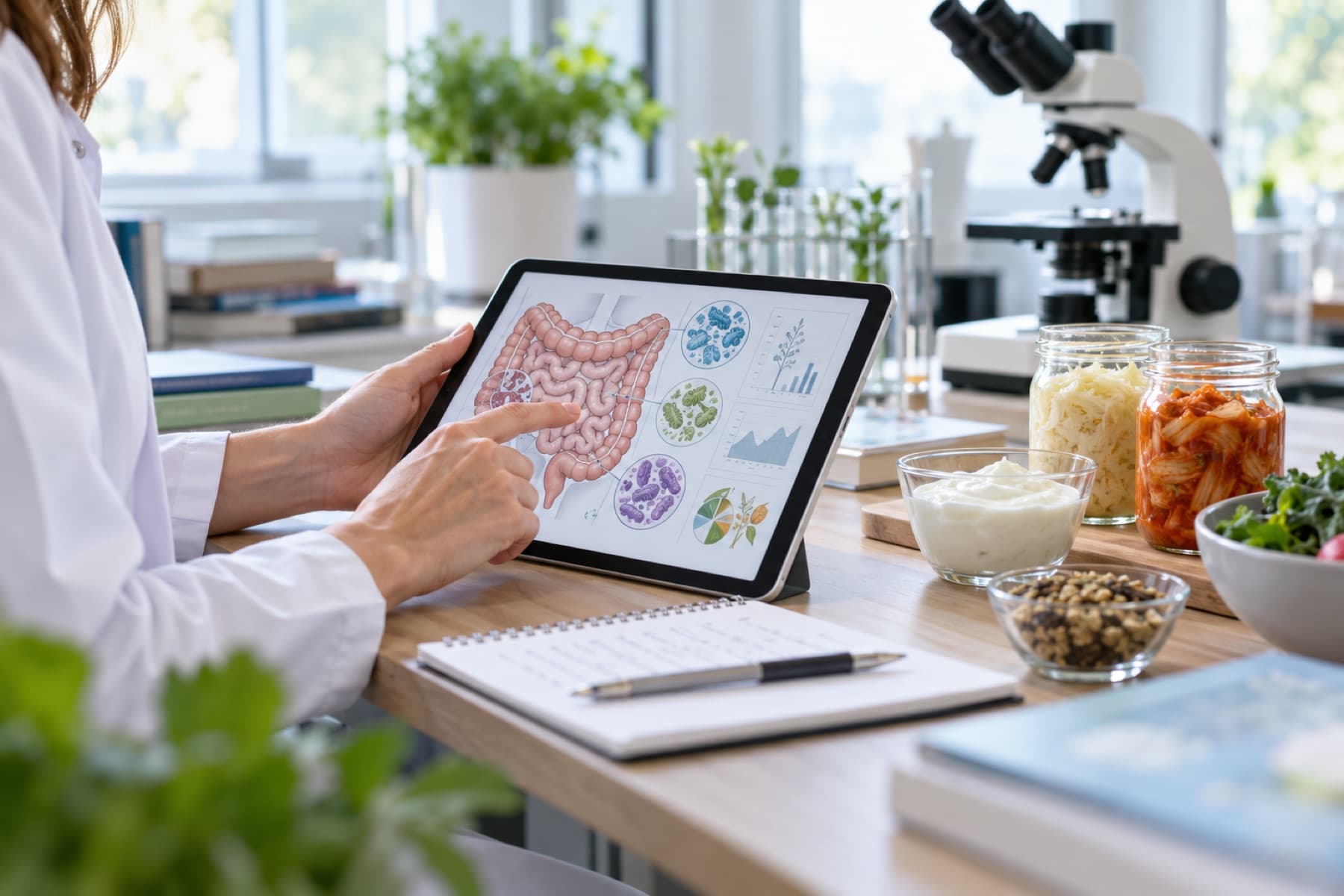 Analyse scientifique du microbiote et des aliments fermentés